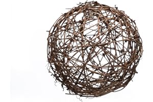 KERYAR 1 Pcs Wicker Rattan Balls Decorative for Centerpiece Bowls Fillers Home Decor Christmas Halloween DIY Crafts Weddings (Withered Tree, 6 in)