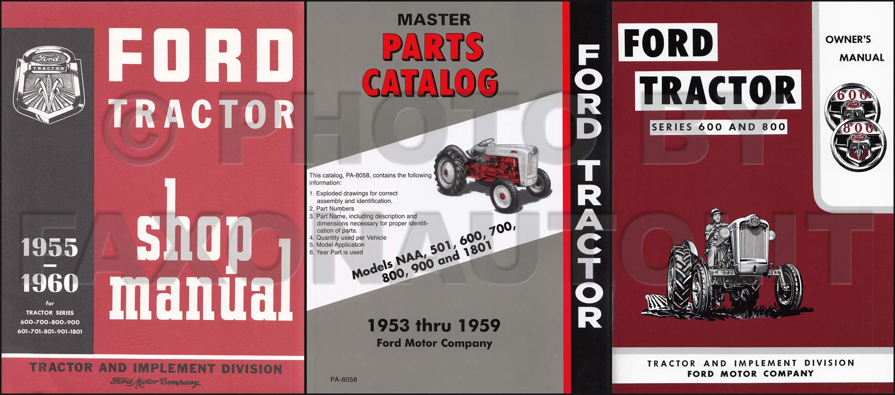 1955-1957 Ford 600/800 Series Tractor 3 Manual Reprint Set: Ford:  Amazon.com: Books