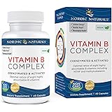Nordic Naturals Vitamin B Complex - 45 Capsules - Thiamine, Riboflavin, Niacin, Vitamin B6 & B12, Folate, Biotin, Pantothenic
