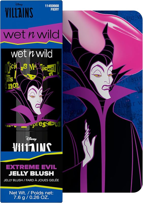 x Disney Villains Jelly Blush, Blush Gel Modulable, Fini Dewy Glow - Inspiré de Maléfique, Fiery