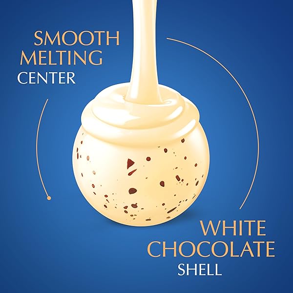 LINDT LINDOR COOKIES AND CREME WHITE CHOCOLATE CANDY TRUFFLES WITH SMOOTH, MELTING TRUFFLE CENTER, 25.4 OZ., 60 COUNT