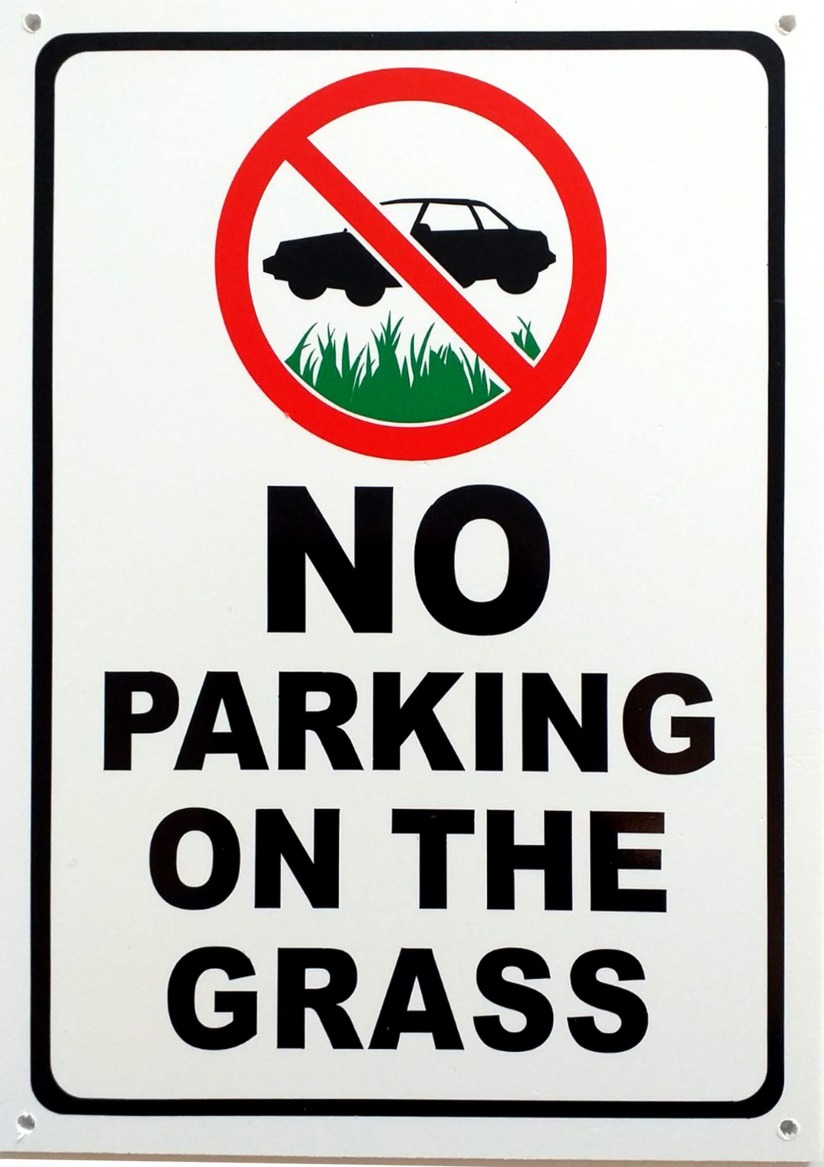 NO PARKING ON THE GRASS CORREX SIGN Available in sizes A4 A3 A2 WEATHERPROOF (A4foamex)