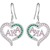 AKA/ZPB/DST Sorority Gifts for Women 925 Sterling Silver Sorority Paraphernalia Gifts Jewelry for Women