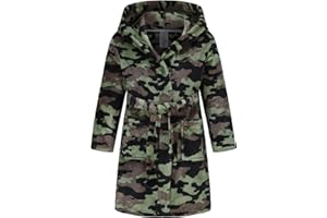 Fraprasty Boys Fleece Robe Hooded Toddler Soft Bathrobe Pajamas Sleepwear for Kids Girls 2-16 Years