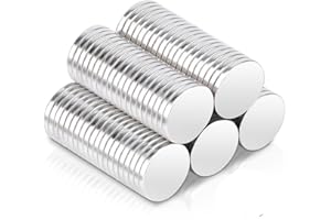 MAGXCENE 100 Pcs Neodymium Magnet, 8 x 1mm Tiny Strong Small Round Magnets with Adhesive, Rare Earth Magnets Strong for Industrial Fridge Whiteboard