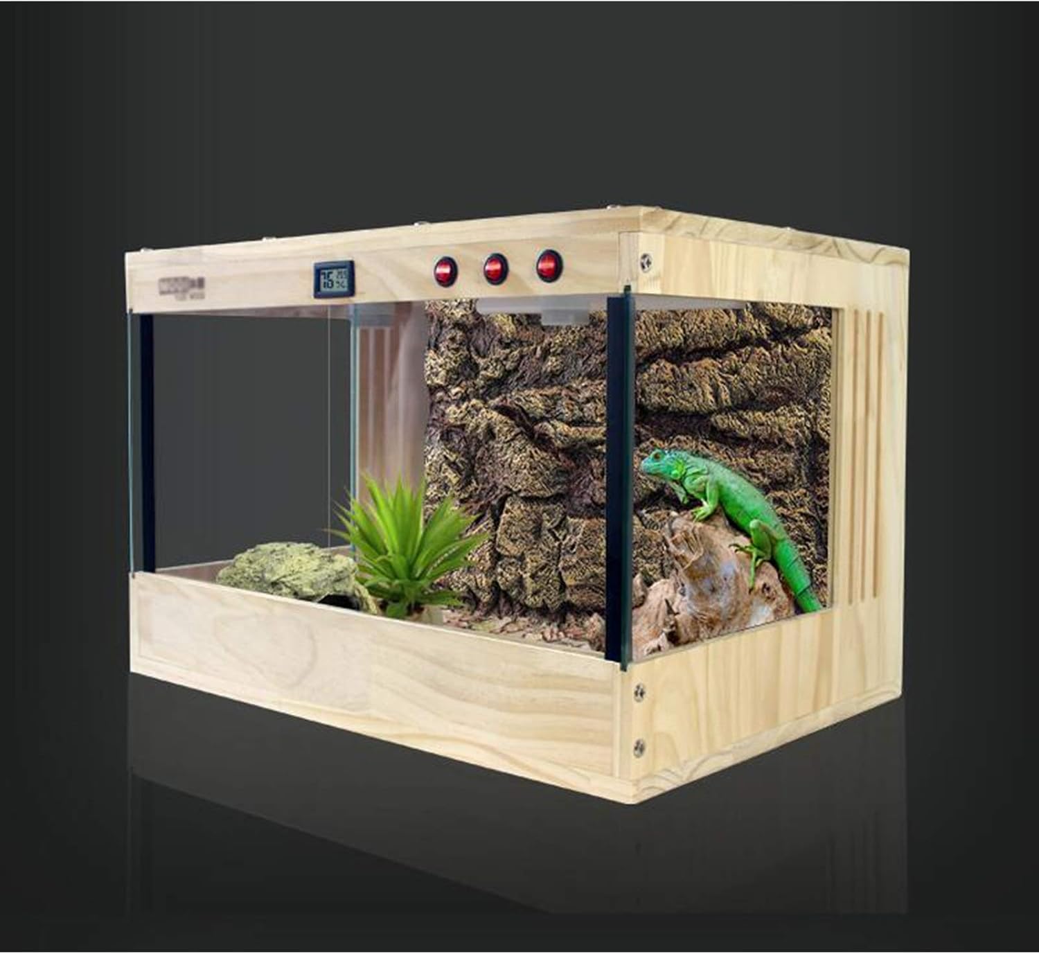 Amazon Co Jp 木製 爬虫類 飼育ケース ケージ ビバリウム カメレオン 生息地 ペットショップ 換気が良い カエルのヘビ テラリウム 60 40 40cm ホーム キッチン