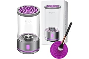 EITABEL Electric Makeup Brush Cleaner Machine - Automatic Make Up Brush Washer with 7000RPM Deep Cleaning, Portable Cosmetic Brush Cleaner for All Brush Types, Includes Silicone Mat & Type-C Charging