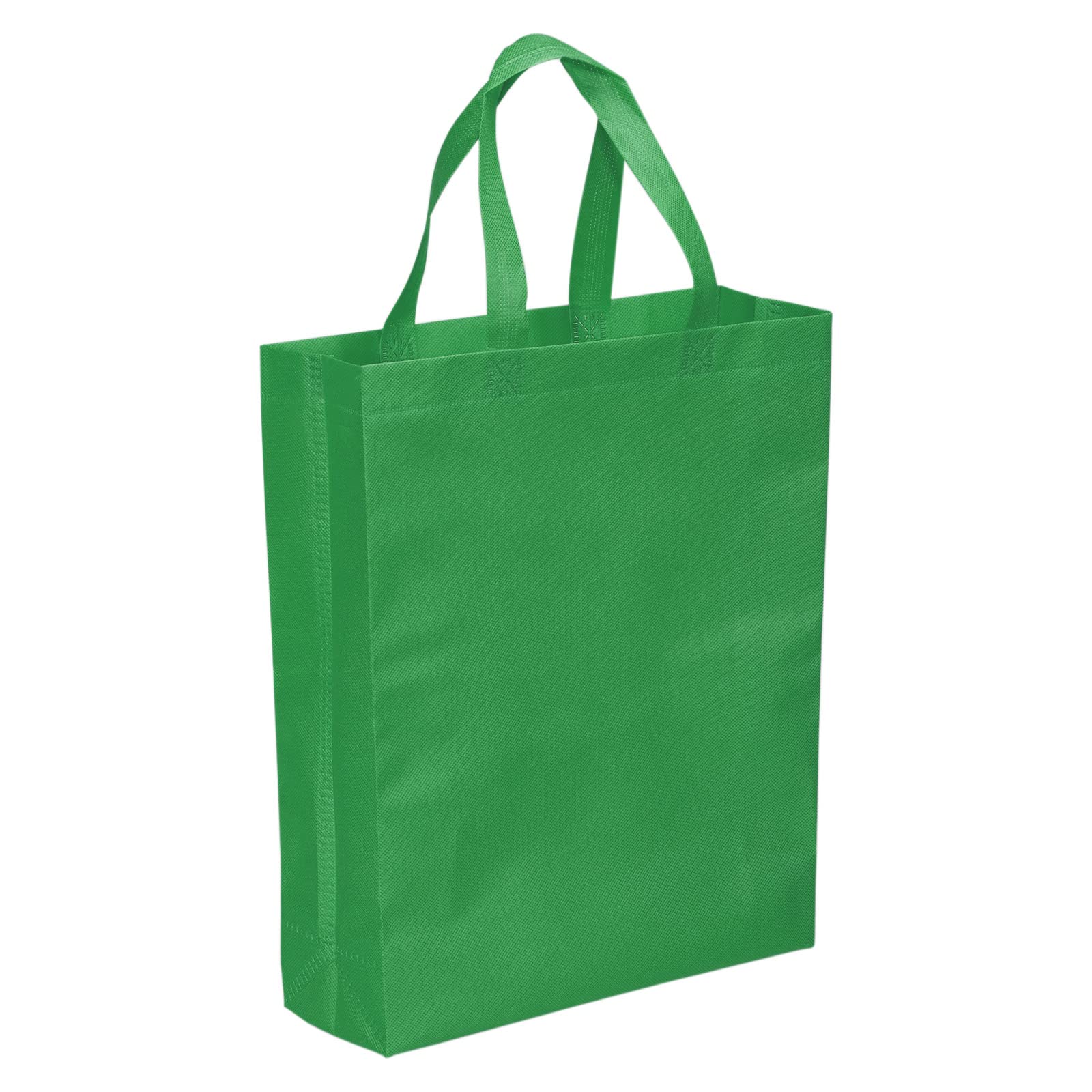 PATIKIL 38x30cm Reusable Gift Bags, 10 Pack Vertical Style Non-Woven Grocery Tote Bag for Travel Storage, Dark Green