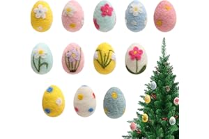 Felt Easter Eggs,Felted Eggs Ornaments Spring Crafts | Exquisite Home Tree Garland Crafts, Easter Decoration for Wall, Living