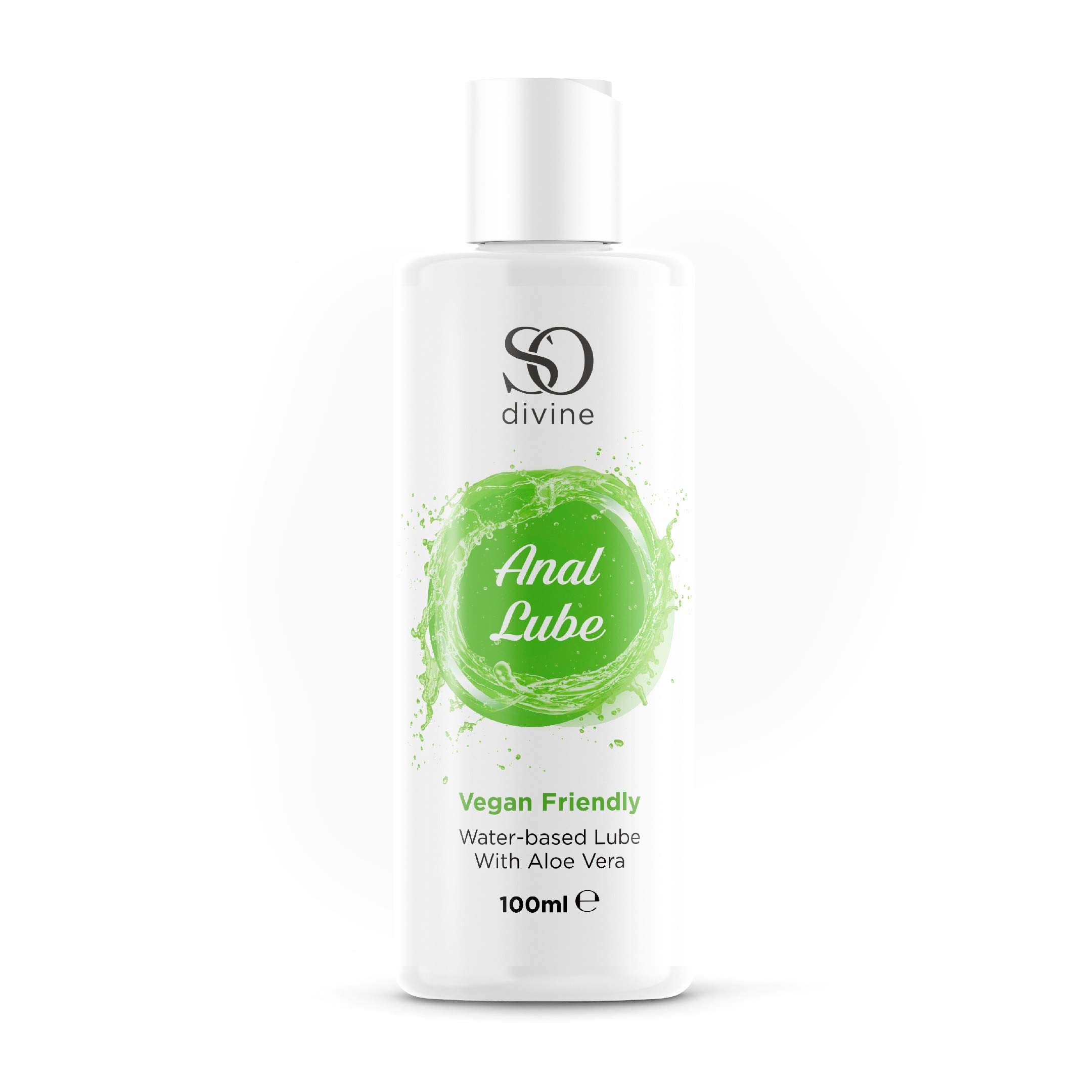 So Divine Water-Based Anal Lubricant 100ml- Vegan Body Safe Formula.