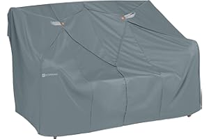 Classic Accessories Storigami Water-Resistant 58 Inch Easy Fold Loveseat Sofa Cover, Monument Grey, Patio Furniture Covers