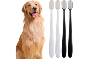 DOTE ON PET 4 Pack Super Soft Dog Toothbrush Tooth Brushing Designed for Cat Dog Teeth Cleaning & Protecting Pet Dental Convenient Care Puppy Tooth Brush Kit for Small Large Dogs