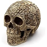 Life Size Plastic Skull - Skeleton Head Prop for Halloween Haunted House | Realistic 8.2" Life Head Plastic Skull Statue Indoor &amp; Outdoor Halloween Decor Haunted House Party Prop Gothic Home Accent