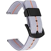 Aoeiwv Elastic Fabric Nylon Watch Band 18mm 20mm 22mm 24mm Quick Release Waterproof Military Watch Straps Premium Nylon Elastic Replacement Band Strap for Men Women
