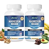 Magnesium Complex Supplement - 1000mg with 8 Magnesium Forms: Glycinate, Citrate, Malate, Taurate & Orotate - Supports Muscle Function, Bone Strength & Relaxation - Vegan, Non-GMO - 180 Capsules