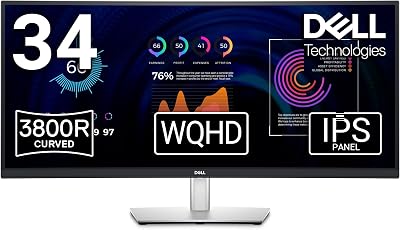 Dell P3424WE 34 inch USB-C Monitor 3440x1440 IPS 60Hz 5ms 99% sRGB