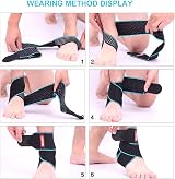 BESKEY Ankle Support Brace Adjustable Breathable Nylon Material One Size view 5