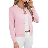 GRACE KARIN Womens Cropped Cardigan Sweaters Trendy Lightweight Shrugs Button Up Long Sleeve Knit Tops
