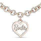 Barbie Round Link Heart Necklace - Rose Gold