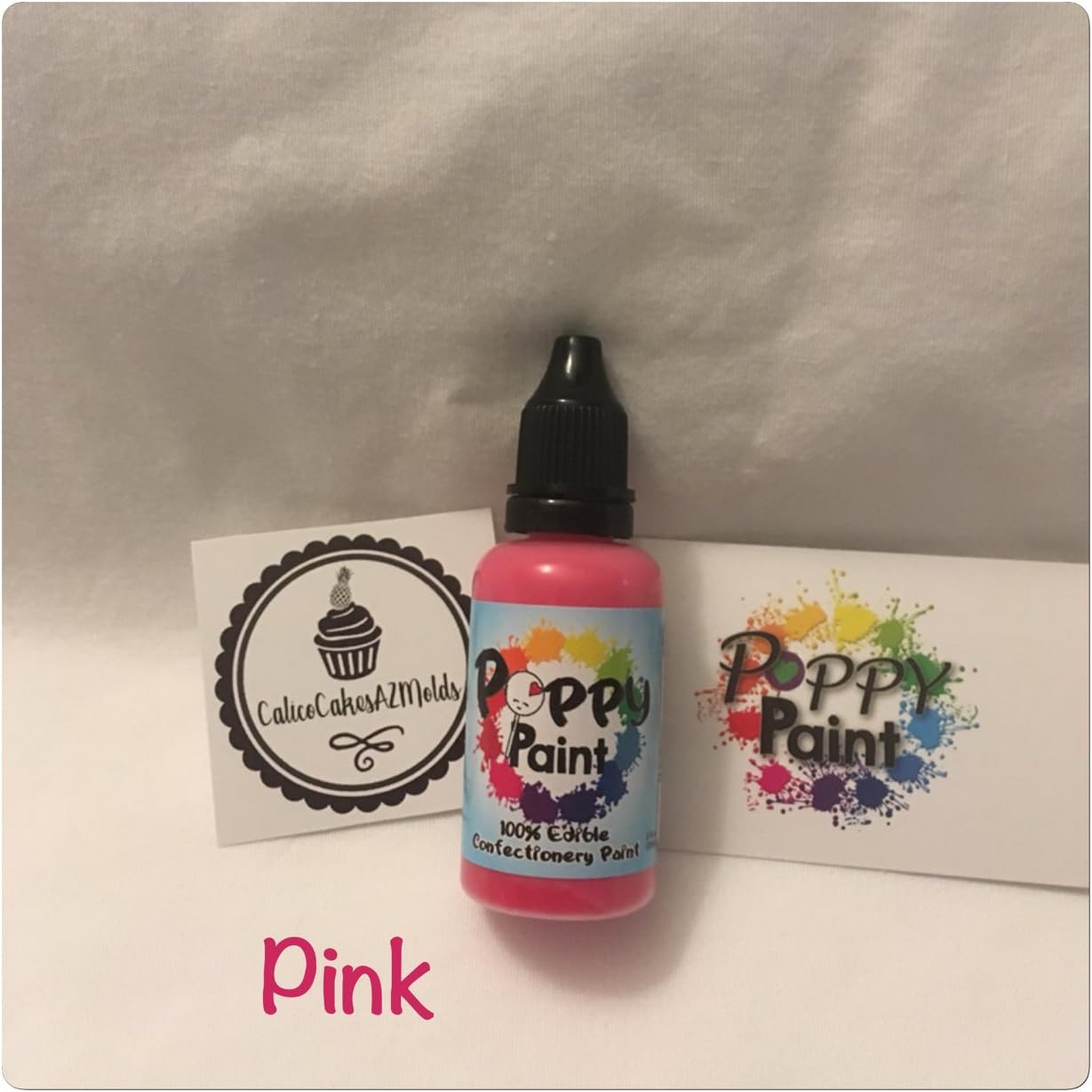 Pink Poppy Paint Fondant Chocolate Gumpaste