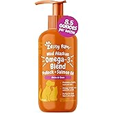 Zesty Paws Wild Alaskan Omega-3 Blend Pollock + Salmon Oil for Dogs and Cats- Skin and Coat Support, Omega 3 Supplement for Pets, 8.5oz