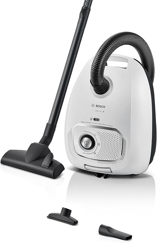 - Aspirador embalado, Série 4, volume XL do saco de pó, bico para ranhuras e estofos, branco, BGB41WH1