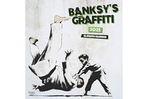 Banksy's Graffiti OFFICIAL | 2025 12 x 24 Inch Monthly Square Wall Calendar | Plastic-Free | BrownTrout | Drawings Street Art Design