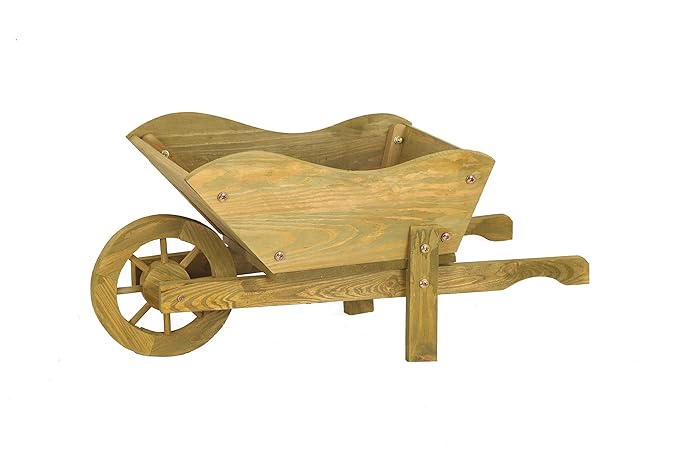 Smart Garden 07485 Schubkarre aus Holz Braun 70 x 32 cm