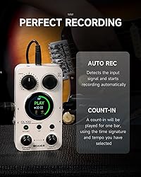 MOOER GL100 Looper Pedal Drum Machine, 2 in 1 Drum