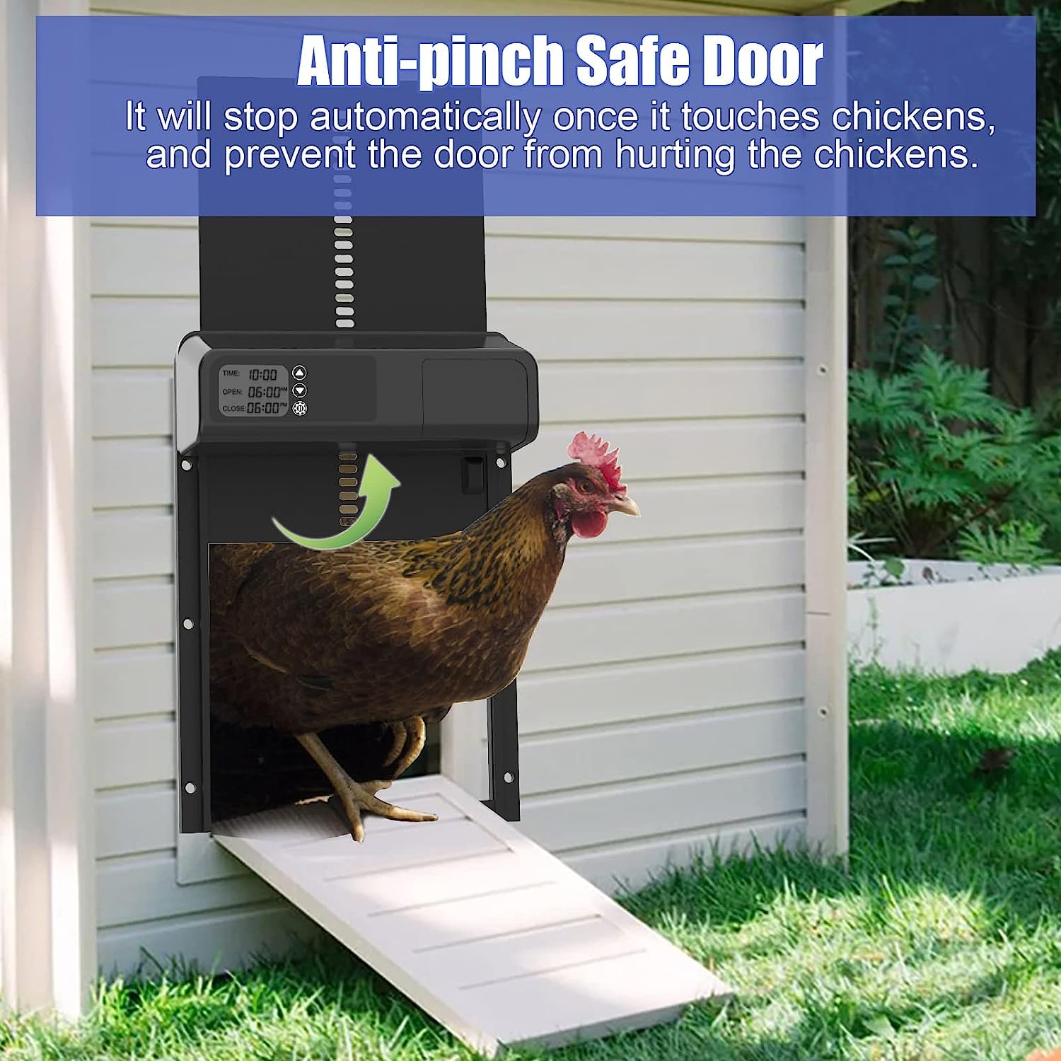 67 discount on Automatic Chicken Coop Door with Timer, Gear Lifter Poultry Gate,Battery Powered