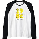 【PAC-MAN】PAC-MAN Overprint 001 Raglan Baseball Tee