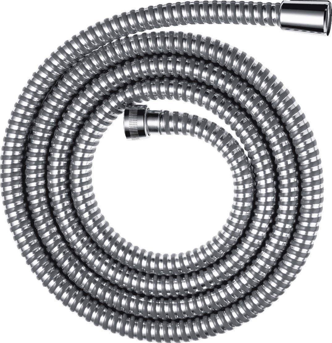 hansgrohe Metaflex shower hose 2.00 m, anti-kink and flexible, chrome effect coil wrap 28264000