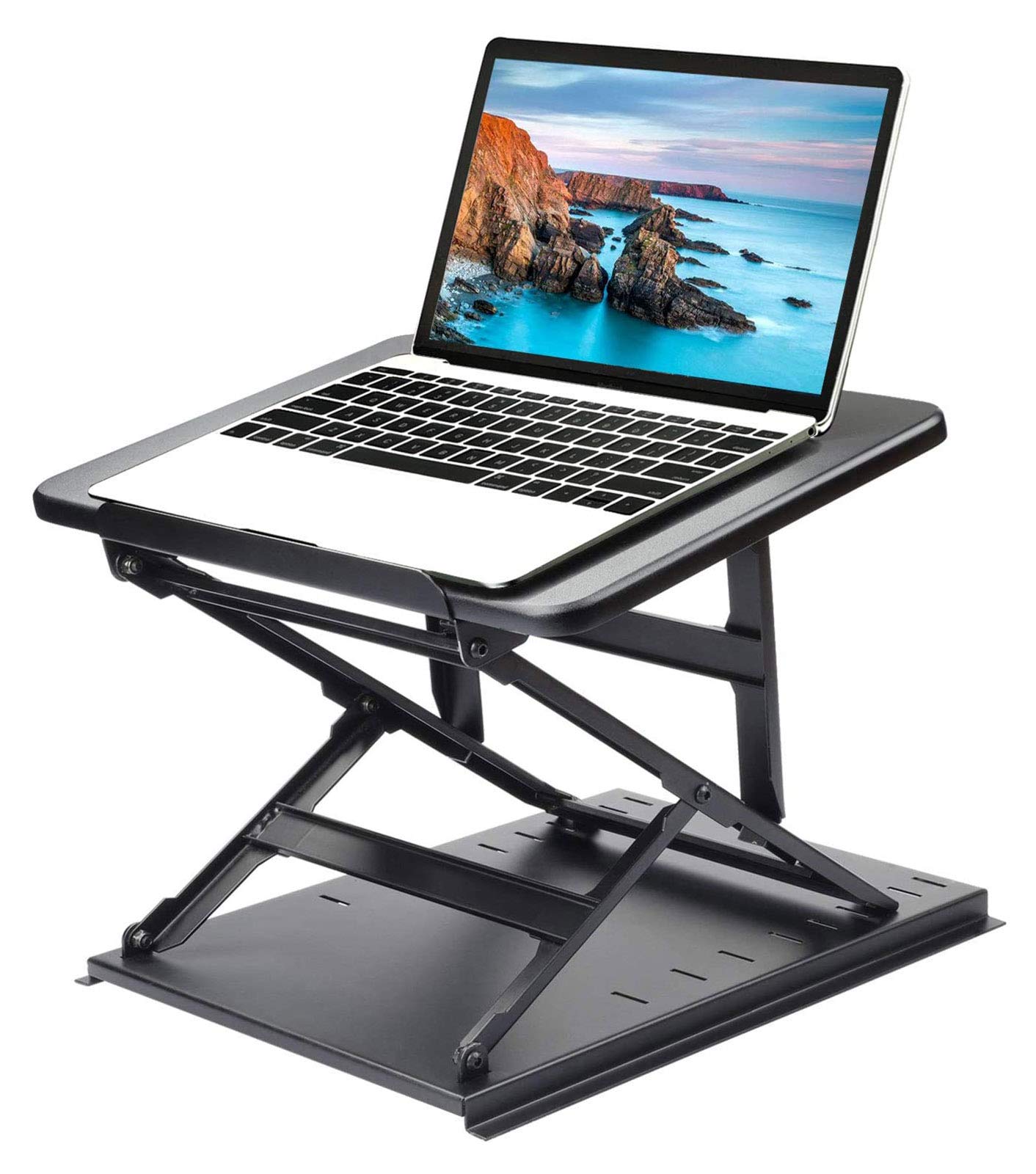 HUANUO Adjustable Laptop Stand for Desk - Easy to Sit or Stand with 9 Adjustable Angles, Laptop Riser Reduces Neck Pain, Fits 15.6 Inch Laptop & Notebook, Height Adjustable Computer & Tablet Riser