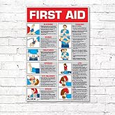 First Aid Laminated Poster 24" X 36"