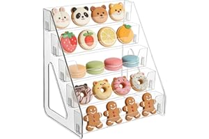 5-Tier Cookie Display Stand for Bakers & Vendors,Cookie Stand for Market Booths, Craft Fairs & Events,Clear Acrylic Tiered Co