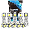 Marsauto 194 LED Light Bulb 6000K 168 T10 2825 5SMD LED Replacement Bulbs for Car Dome Map Door Courtesy License Plate Lights