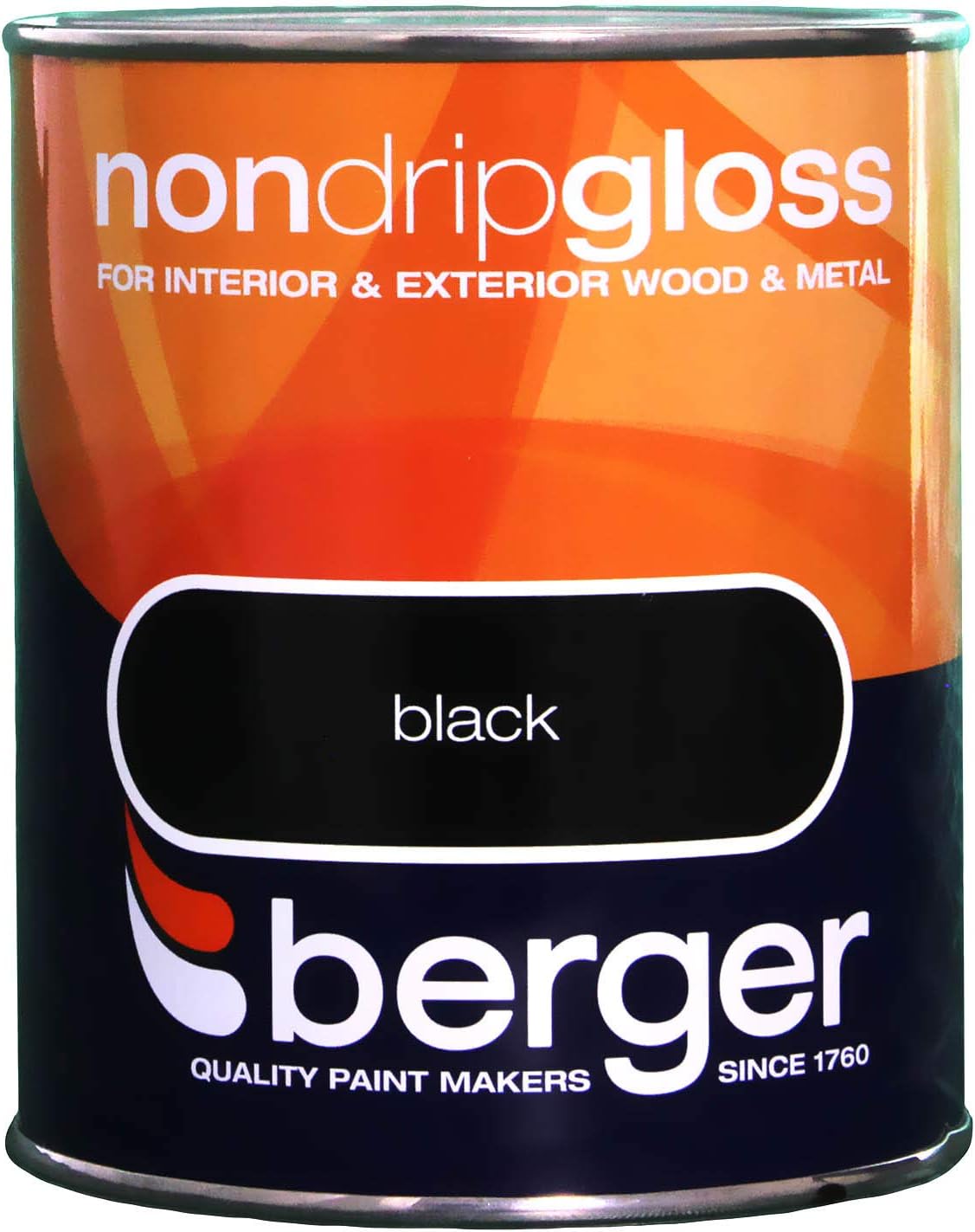 Berger Non Drip Gloss 750ml Black