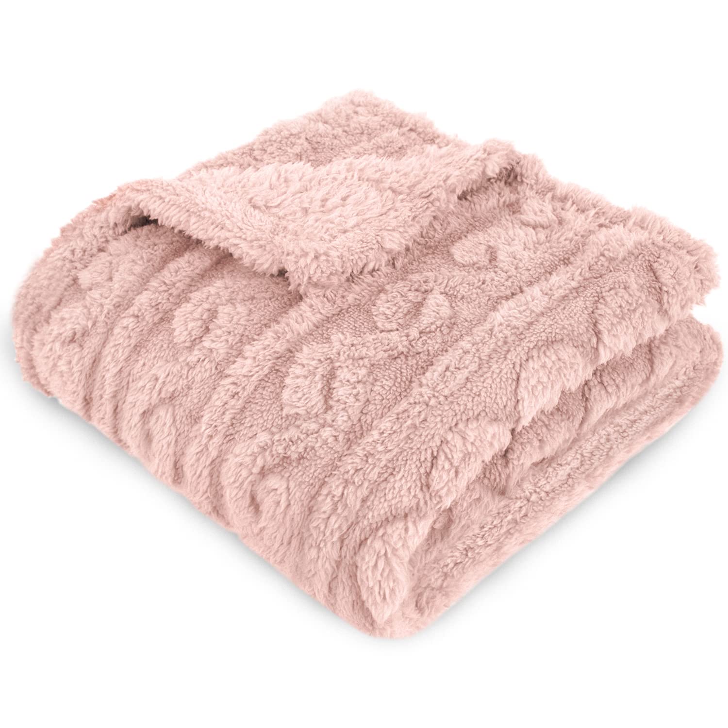 Photo 1 of HOMRITAR Baby Blanket for Girls Toddlers 3D Fleece Fluffy Fuzzy Blanket for Baby, Soft Warm Cozy Fleece Blanket, Infant or Newborn Receiving Blanket 330GSM (30 x 40 Inch, Pink)
