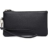 Tapp Collections Women's Wristlet Clutch Slim Leather Wallet RFID Blocking Pouch - Black