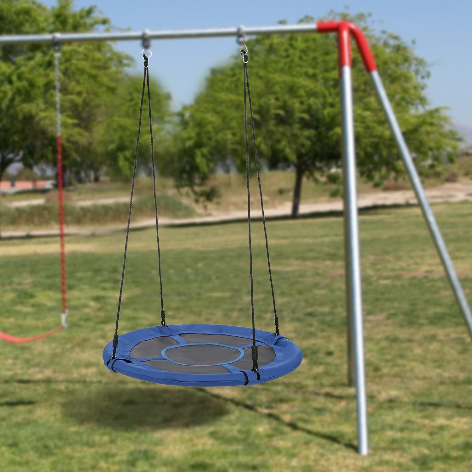 ブルー Kids大人の米国ストレージ For 440lbプラットフォームhammock To Hangingロープロードup Adjustable Vividy屋外スイングセットwith Lle B0794ql2rq ハンモック 人気商品は Amansbistropa Com