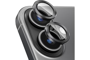 Uniwit Camera Lens Protector for iPhone 16/16 Plus,9H Tempered Glass,Aviation Aluminum Plate Cover,Night Circle,No Bubble,HD 