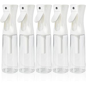 GCBMAZ 5 Pack Continuous Spray Bottles - Fine Mist Sprayer for Plants, Hair, Pets | Water Spray Bottle, Plant Mister, Spritz