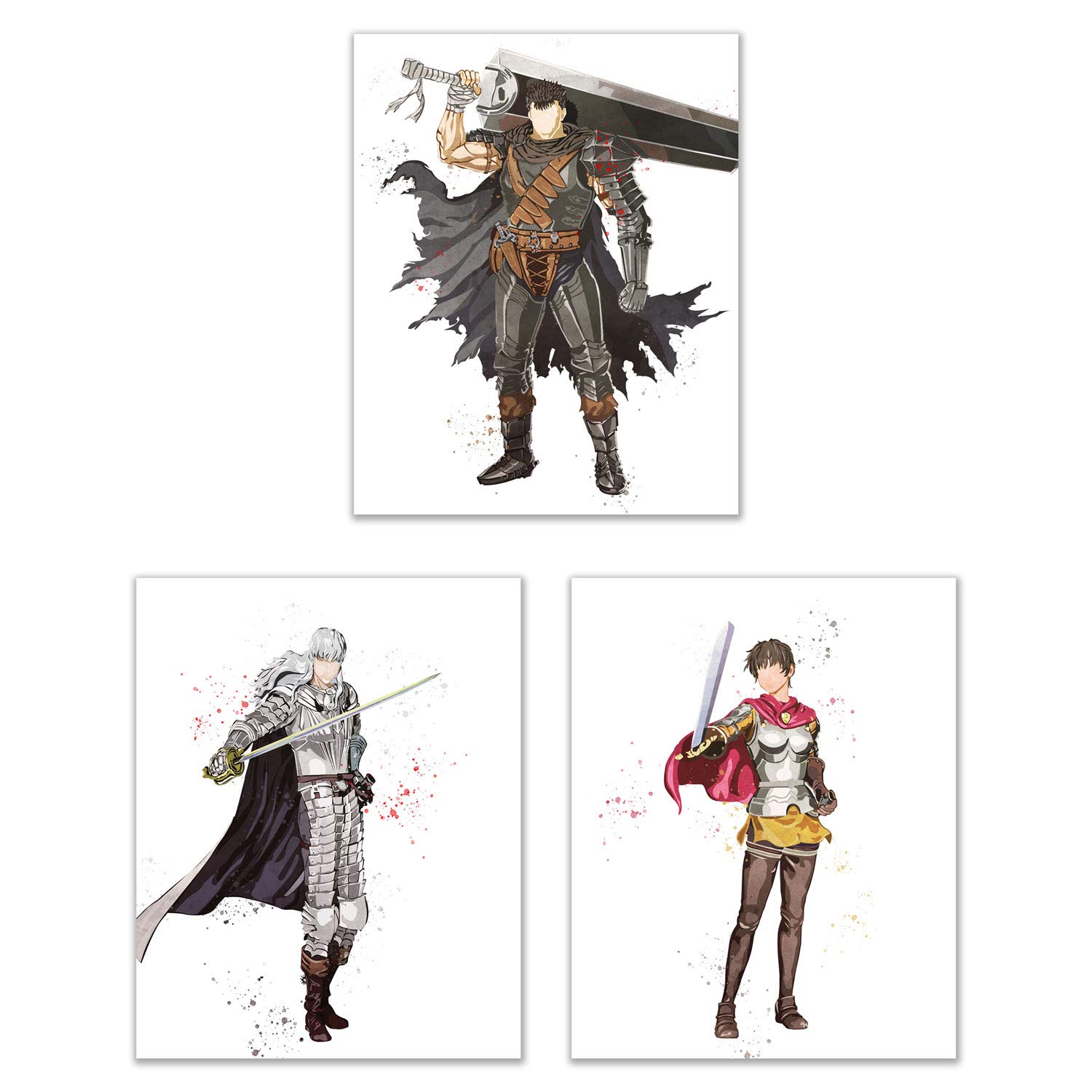 Get Unframed Pop Prints Watercolor Berserk Set Of 3 8x10 Inches For Android Free Get Wallpaper Unframed Pop Prints Watercolor Berserk Set Of 3 8x10 Inches For Free