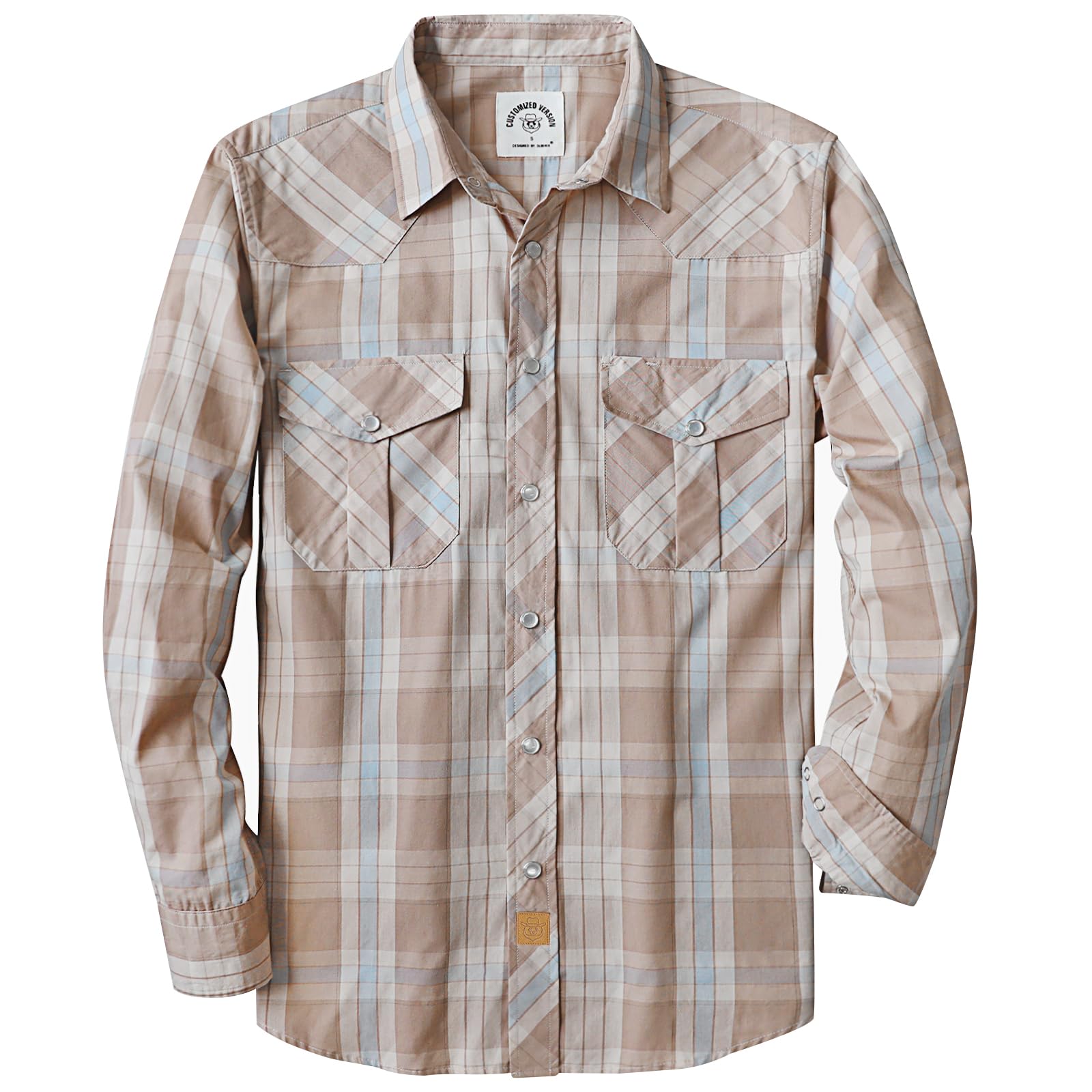 Chemise Western Lucky Brand – Pearl Snap – 100% Coton – Taille L