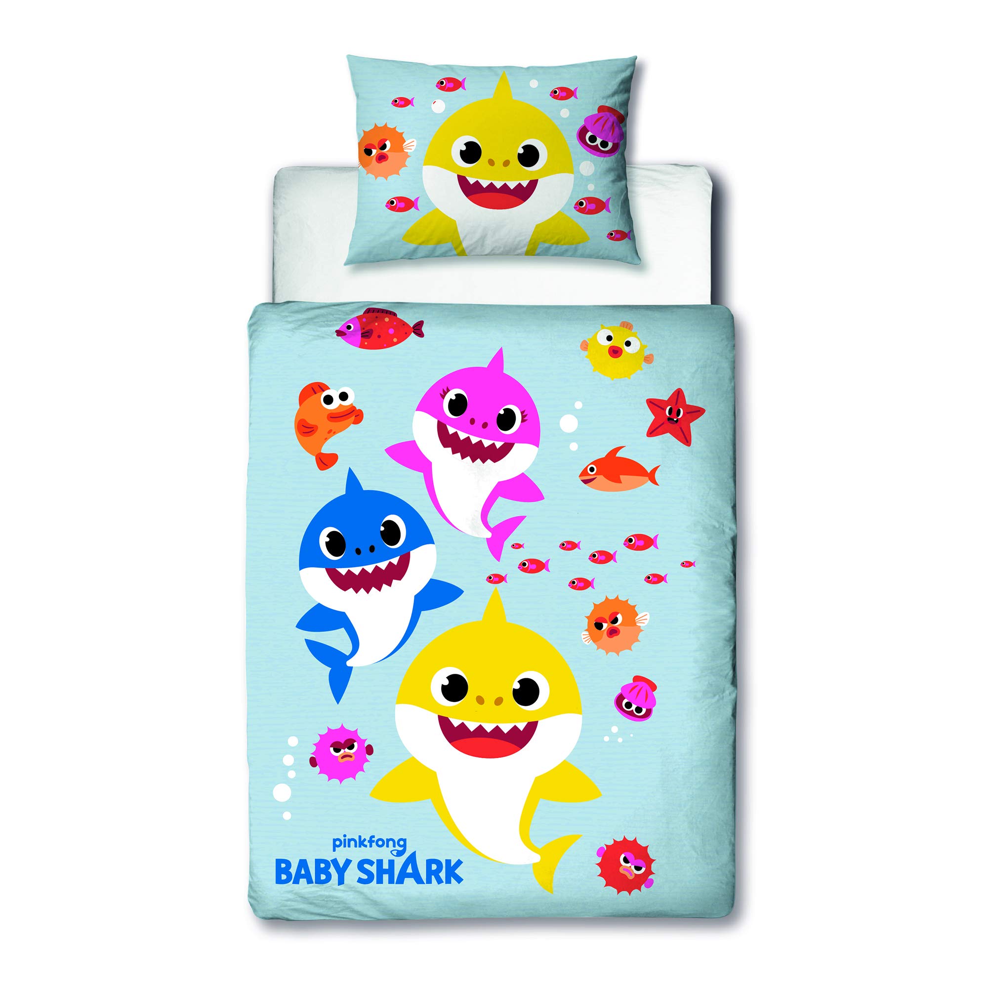 baby shark cot bedding