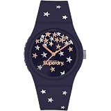 Superdry Orologio Casual SYL273E - Quadrante Grigio Con Strass, Cinturino In Silicone, Vetro Plastica, Stile Urban Glitter
