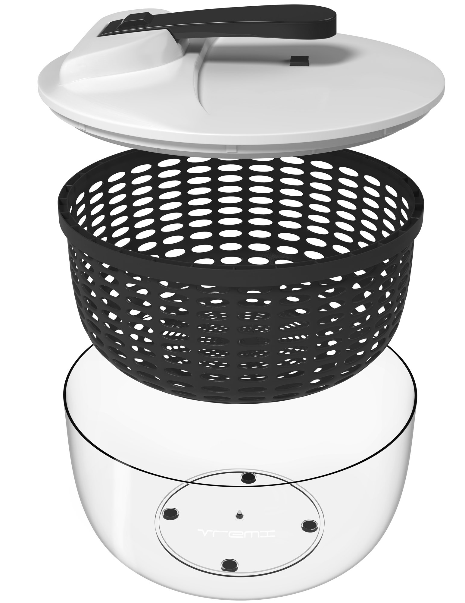 Vremi Large Salad Spinner 6.3 Quart Capacity BPA Free Collapsible