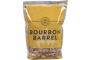 MIDWEST BARREL CO. EST. 2015 Premium Bourbon Barrel Wood Chips - 100% White Oak - Perfect for Smokers and Grills - Adds Rich Bourbon Flavors to BBQ - Midwest Barrel Company