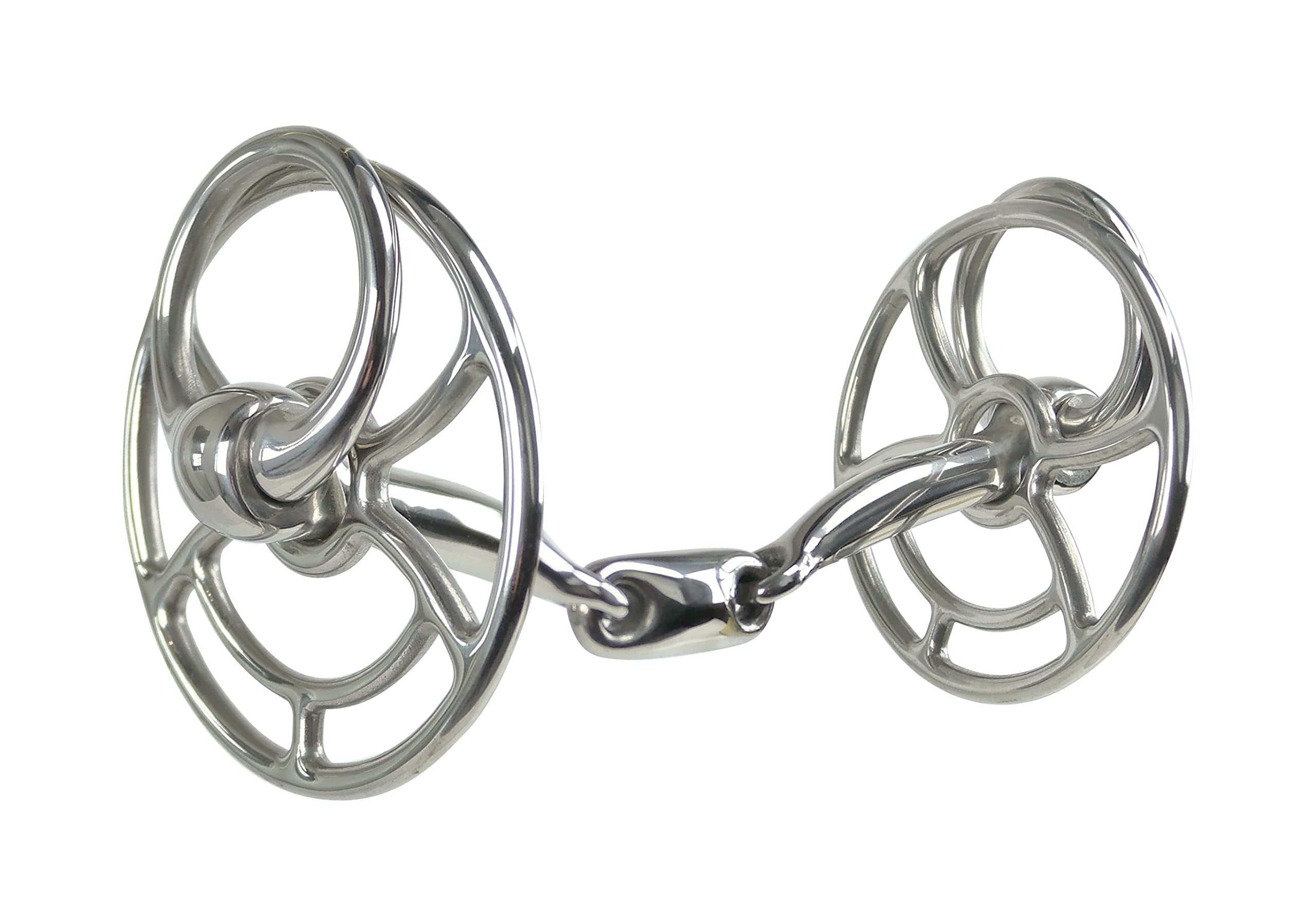 John Whitaker Universal Snaffle Bit with Copper Bullet mouth, Silver, 5.5"