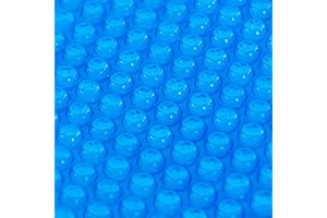 REAL RELAX Solar Pool Cover, Durable 16 mil 16 × 32 ft Pool Covers for Inground & Above Ground Pools, Solar Pool Heater, Rectangle Solar Blanket with Bubbles, Blue